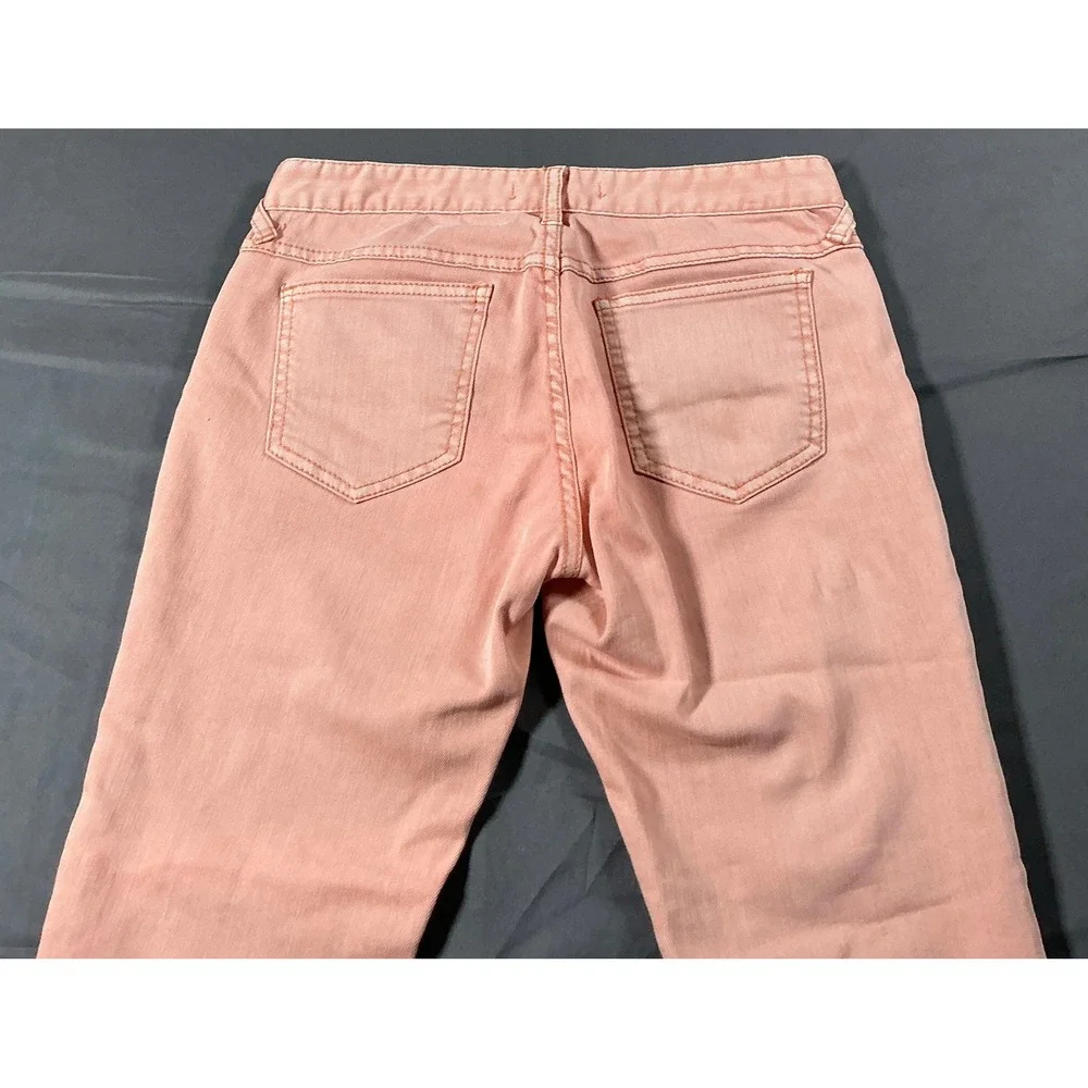Free People Skinny Jeans Peach Coral Salmon‎ Ankle Zip Low Rise W26 OB15125